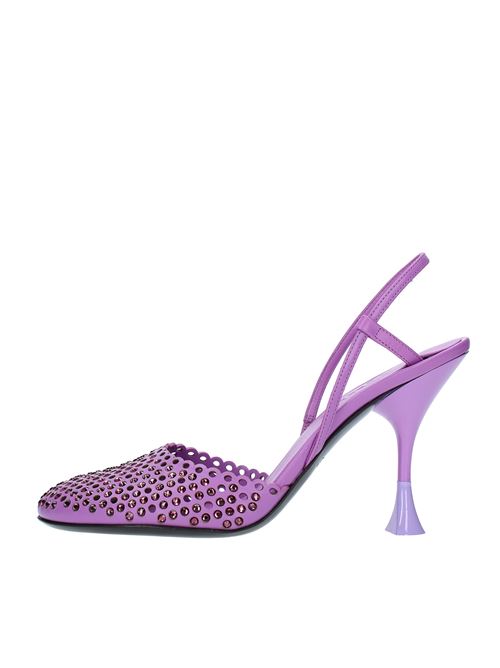 Slingback pump in leather 3JUIN | CLOE 095 BOTTE LORDAMETHYST